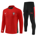 Ensemble Portugal rouge 25/26 de la marque Le 12 -ème Maillot, maillot de sport pour jeunes, vue de face.
