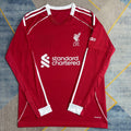 Maillot domicile Liverpool 25/26 à manches longues, marque Le 12 -ème Maillot, en bleu avec logo du club.