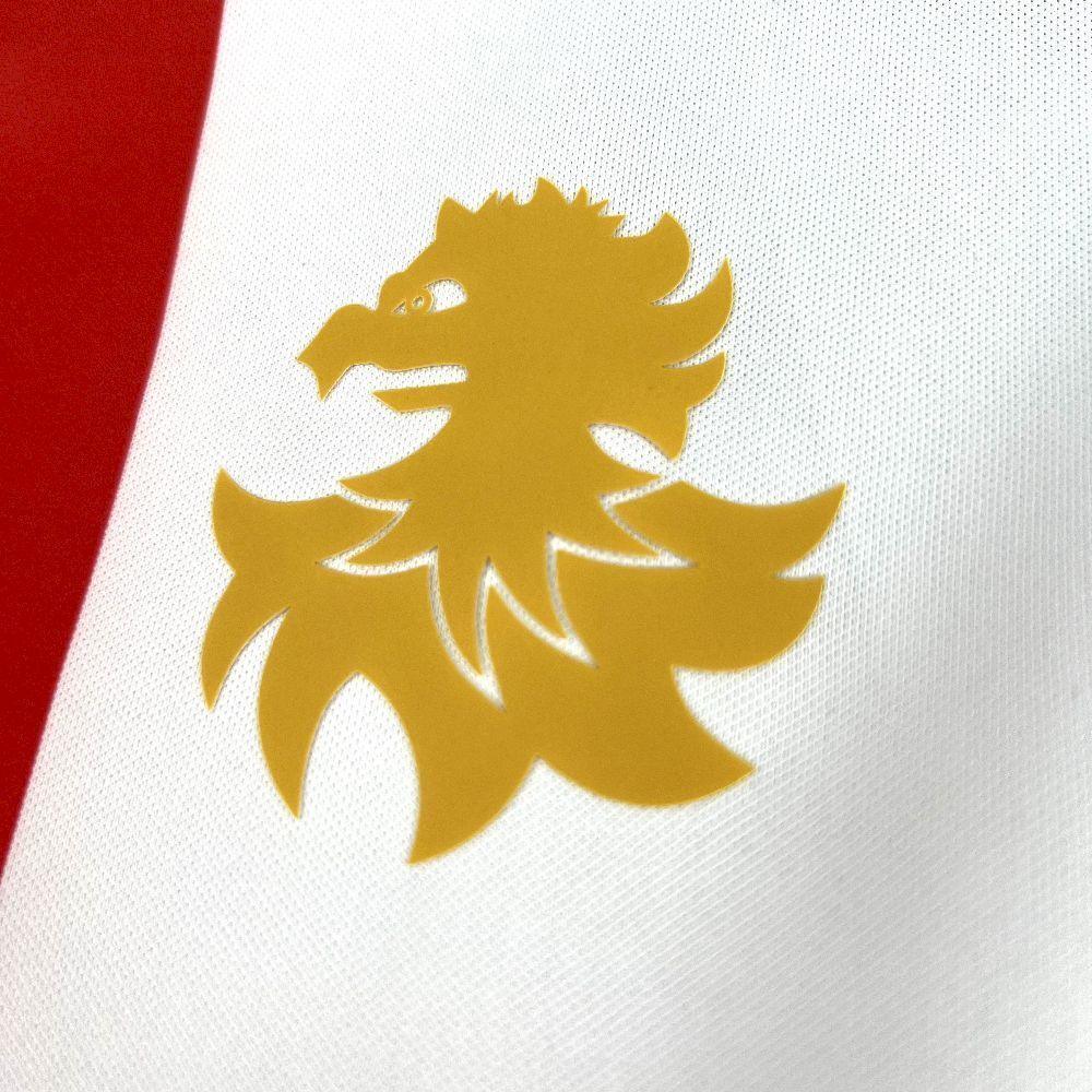 Maillot de football Genoa 2025-26 Le 12 -ème Maillot, maillot bleu avec le logo du club et détails de conception.
