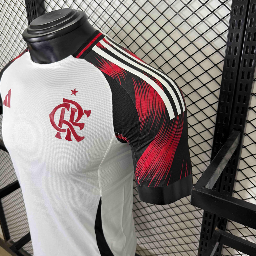 Maillot extérieur Flamengo 2025-26 Le 12 -ème Maillot, maillot de football avec logo et couleurs officielles, vue de face