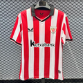 Maillot domicile Athletic Bilbao 25/26, marque Le 12 -ème Maillot, avec logo du club et design rouge et blanc.