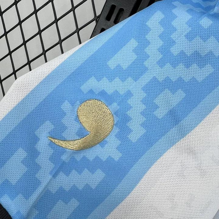 Maillot Argentine Foot 2025 2026 Le 12 -ème Maillot, maillot de football avec design concept bleu et blanc pour l'équipe nationale.