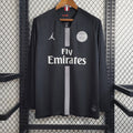 Maillot domicile rétro du PSG 2018-2019 à manches longues, en coton, de la marque Le 12 -ème Maillot, couleur bleu et rouge.
