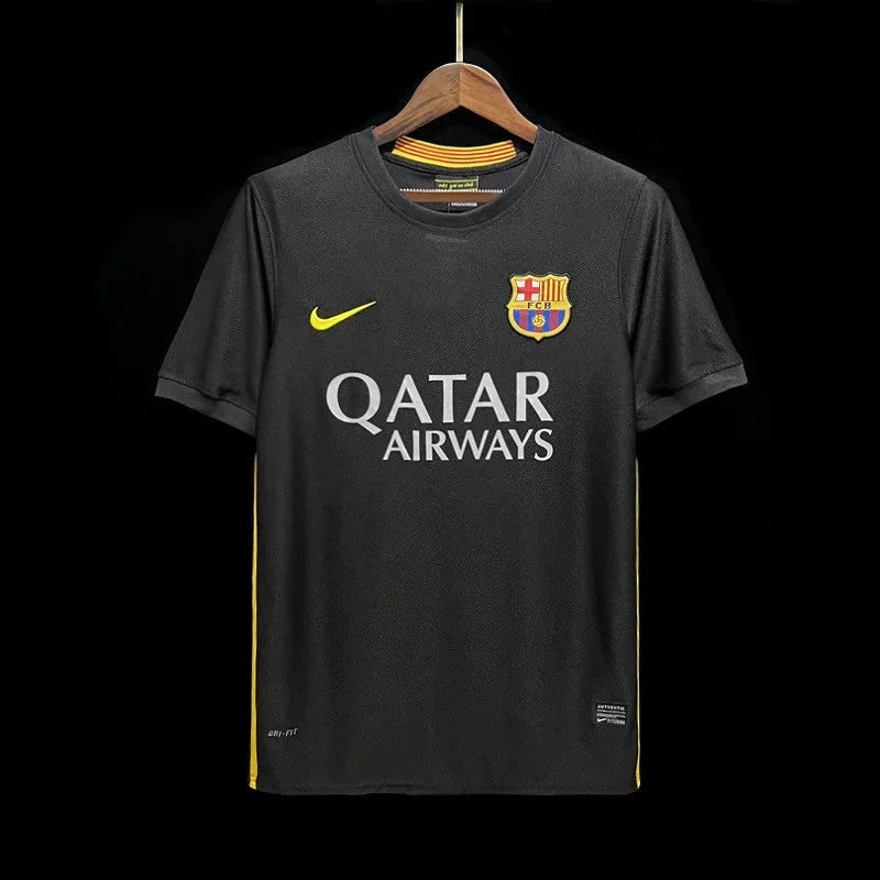 Maillot rétro FC Barcelone 2013-2014 Le 12-ème Maillot, maillot de football vintage avec logo et couleurs classiques.