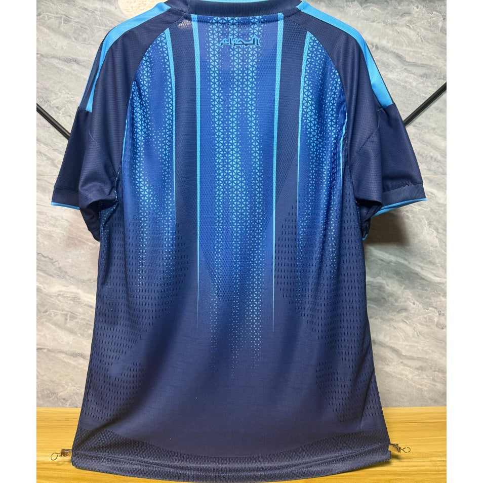 Maillot de football 25/26 Algérie Spécial Joueur bleu Le 12ème Maillot, maillot de sport pour fans d'Algérie.