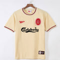 Maillot rétro extérieur Liverpool 1996-1997, marque Le 12ème Maillot, vue de face avec logo et détails du maillot.