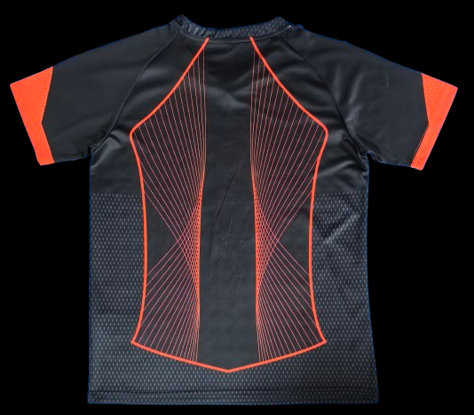 Maillot de football Barcelone 25/26 spécial pour femme, marque Le 12ème Maillot, vue de face avec logo et détails colorés.