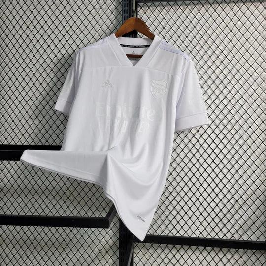 Maillot Arsenal blanc 2021 2022 de Le 12 -ème Maillot, vue de face avec logo et détails du maillot.