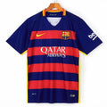 Maillot domicile rétro du FC Barcelone 2015-2016, marque Le 12-ème Maillot, vue de face avec logo et détails du maillot.