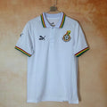 Maillot de football blanc Ghana 25/26, modèle spécial, par la marque Le 12 -ème Maillot, vue de face.