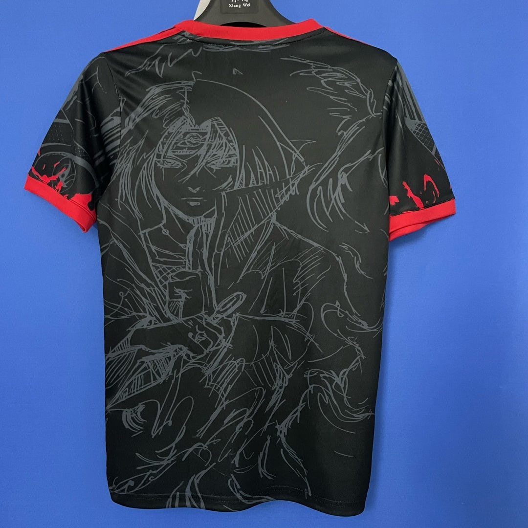 Maillot 24/25 japonais anime Le 12 -ème Maillot, style spécial noir, avec design inspiré de l'anime japonais.
