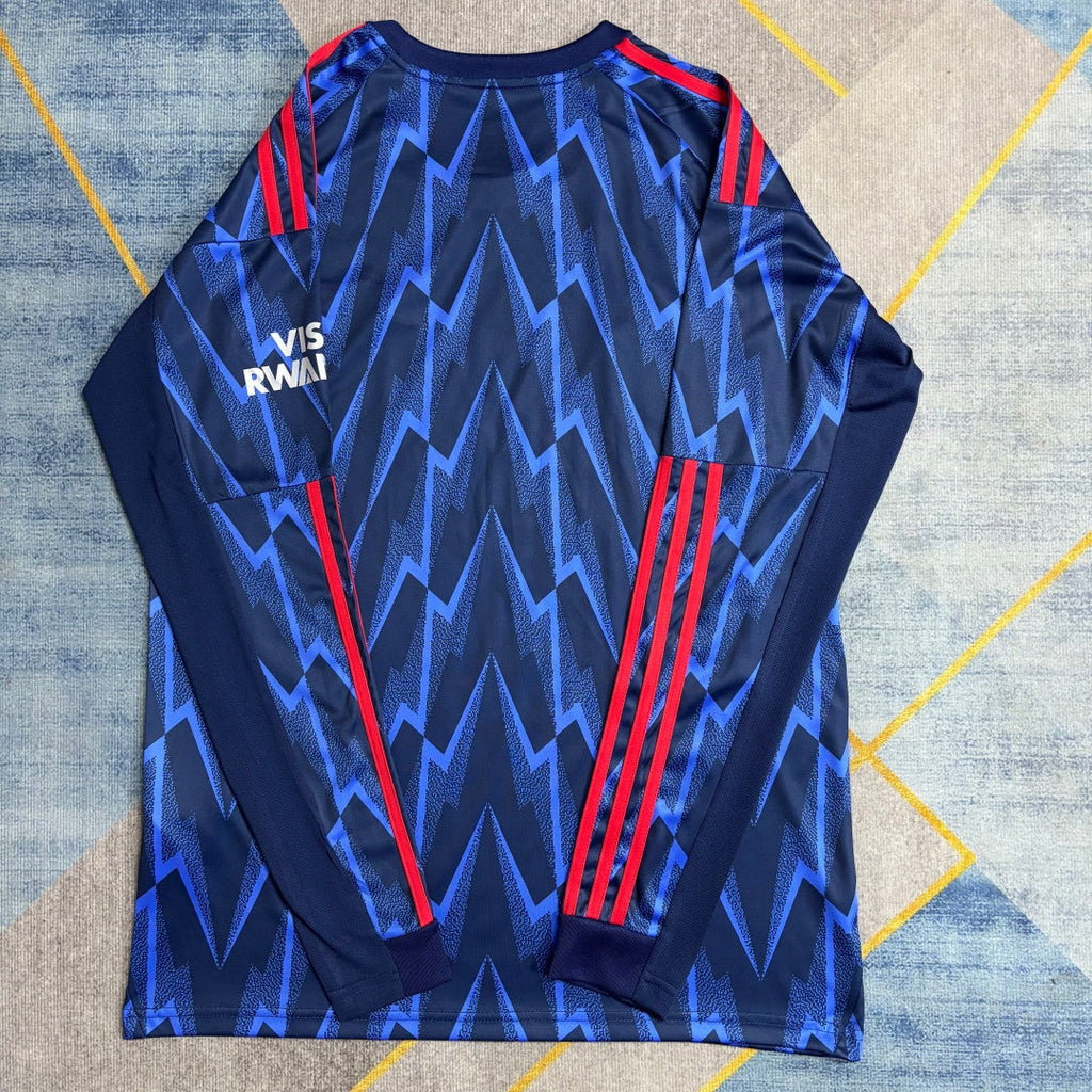 Maillot extérieur Arsenal 25/26 à manches longues, marque Le 12 -ème Maillot, modèle pour fans de football.