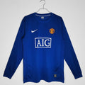 Maillot third rétro Manchester United à manches longues 2007-2008, marque Le 12-ème Maillot, vue de face en détail.