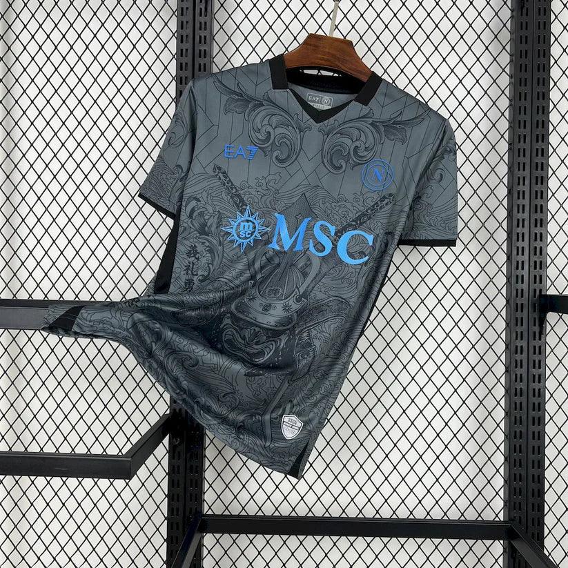 Maillot third Naples 2024/25 Le 12 -ème Maillot, maillot de football bleu avec logo de l'équipe, vue de face.