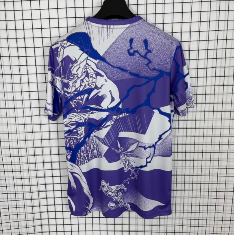 Maillot violet Real Madrid 25/26, marque Le 12 -ème Maillot, montrant le design spécial et le logo du club.
