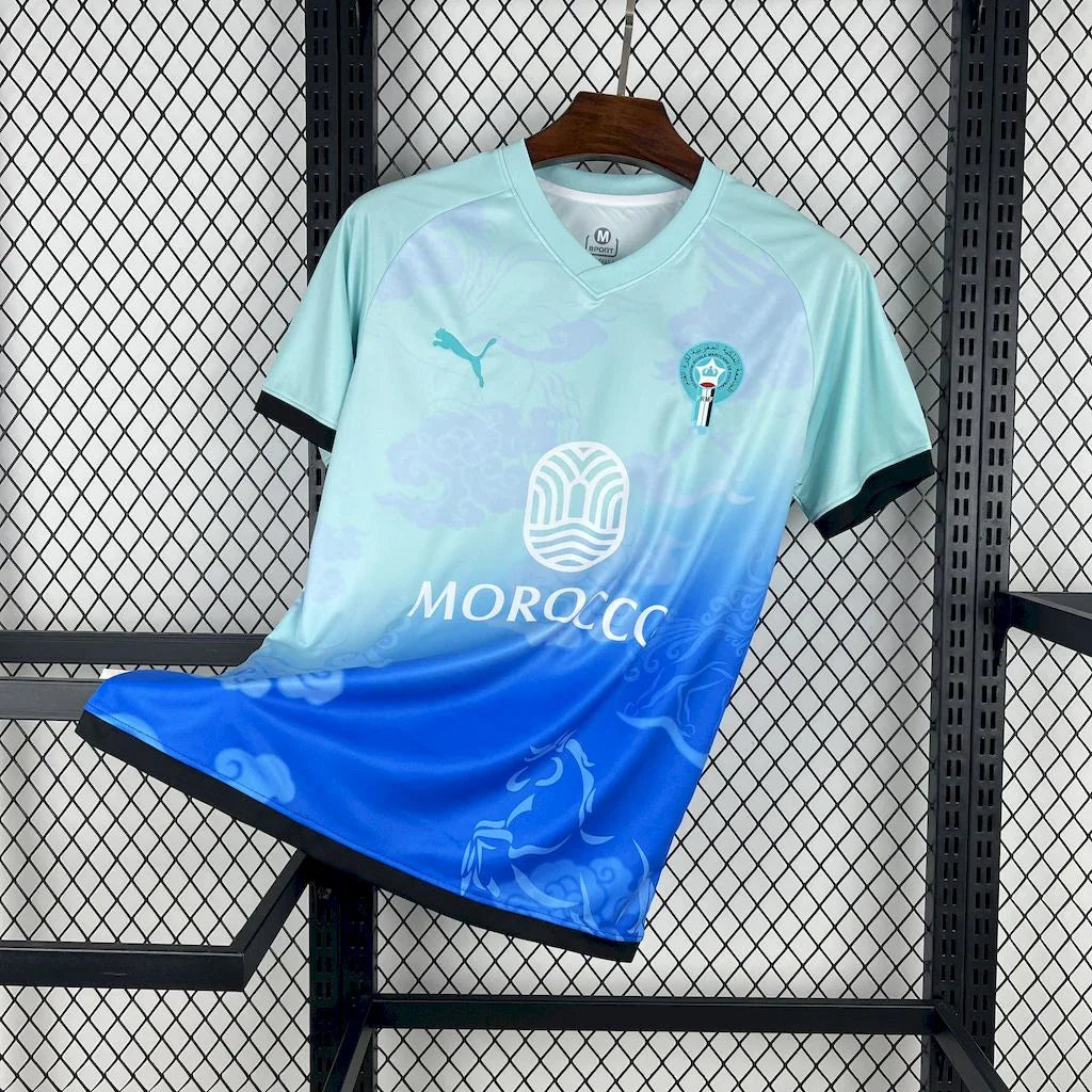 Maillot Maroc concept 2025-26 de la marque Le 12 -ème Maillot, devant du maillot avec logo et design moderne.