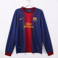 Maillot domicile rétro de Barcelone 2012-2013 à manches longues, marque Le 12 -ème Maillot, en bleu avec logo du club.