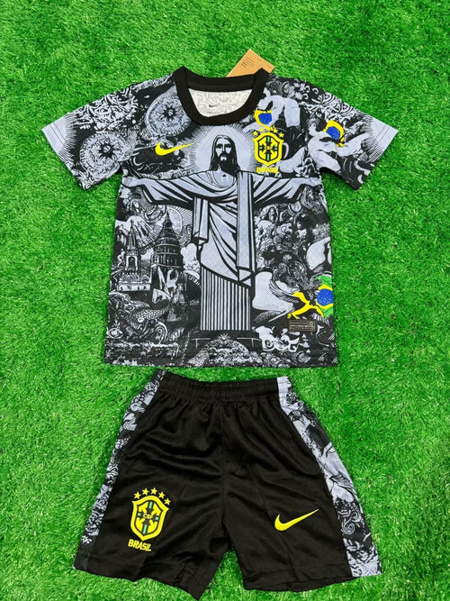 Ensemble enfant Brésil noir Le 12-ème Maillot pour 2-3 ans, style spécial, vêtement confortable pour jeunes enfants.