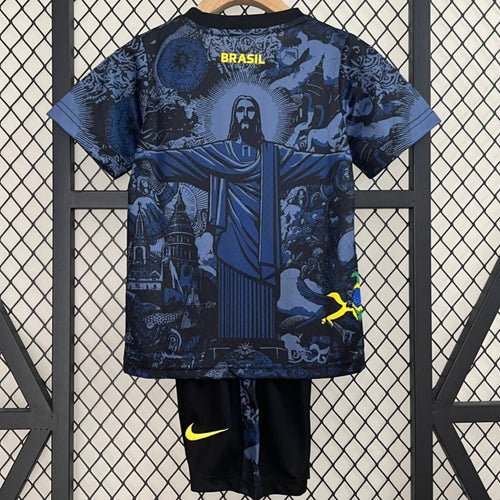 Ensemble pour enfant Le 12 -ème Maillot, look Brésil noir, taille 24/25, vêtements pour garçon ou fille, style sportif.