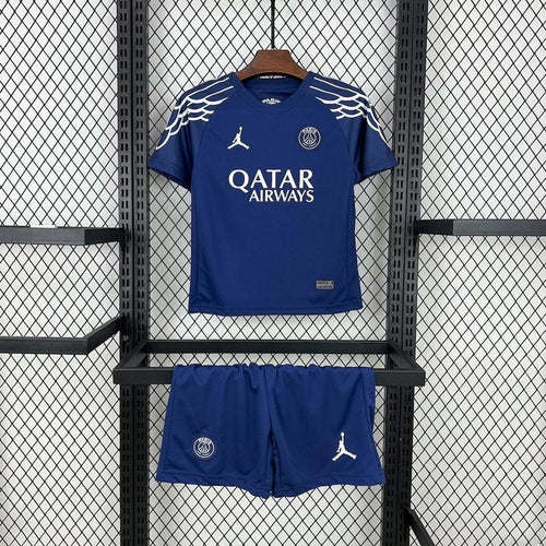 Ensemble enfant PSG Bleu 24/25 ans, enfant, avec maillot et pantalon, par Le 12 -ème Maillot, vêtement pour jeune supporter.