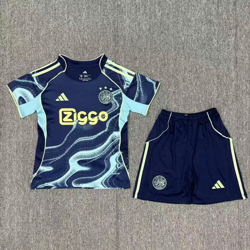 Ensemble enfant 25/26 ans Le 12 -ème Maillot Ajax extérieur, veste et pantalon pour garçon, tissu coloré et pratique.