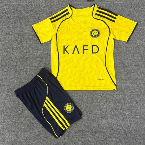 Ensemble enfant Al-Nassr domicile Le 12-Maillot, taille 25/26, maillot et short pour garçon ou fille, vêtements de football.