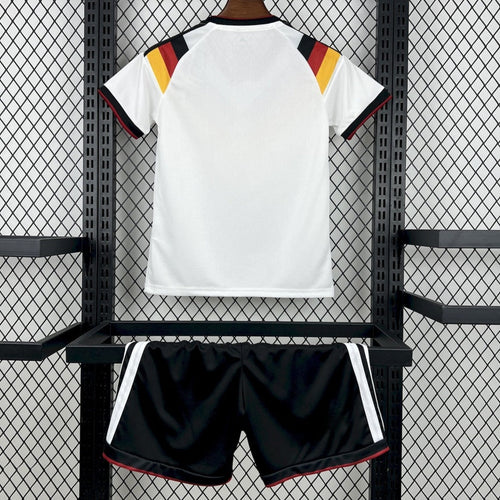 Ensemble enfant Allemagne domicile Le 12 -ème Maillot, maillot et short pour enfants 25/26, vue de face.