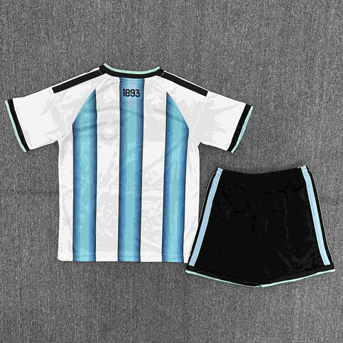 Ensemble enfant 25/26 ans Argentine domicile Le 12 -ème Maillot, maillot et short bleu et blanc pour jeune supporter
