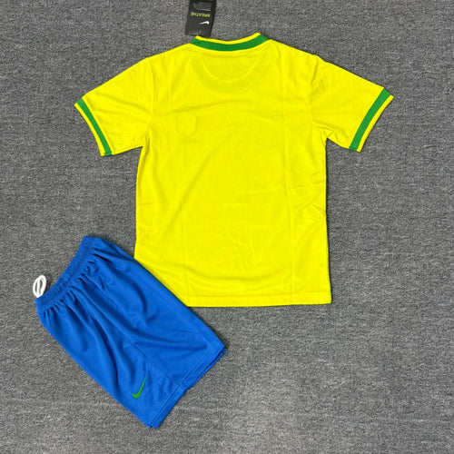Ensemble pour enfant Le 12 -ème Maillot, taille 25/26, motif Brésil spécial avec oiseau jaune, tissu confortable et coloré.