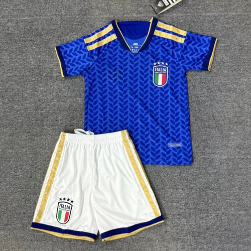 Ensemble pour enfant 25/26 ans Le 12 -ème Maillot, maillot Italie domicile, vêtements de football pour jeunes garçons.