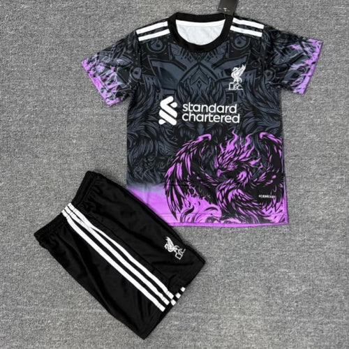 Ensemble enfant Liverpool spécial violet pour 2-3 ans, marque Le 12-ème Maillot, vêtements confortables et colorés.