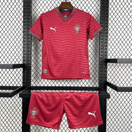 Ensemble enfant Portugal domicile Le 12 -ème Maillot, maillot et short, pour garçon de 2 à 3 ans, bleu et vert.