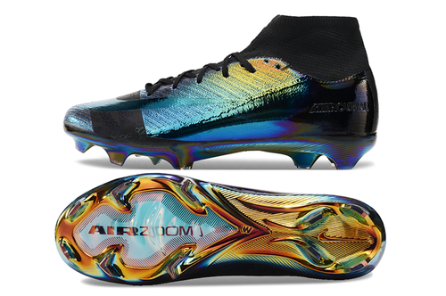 Crampons Mercurial Superfly IIX Elite pour football, conçus pour performance et stabilité, en couleur noire avec semelle en métal