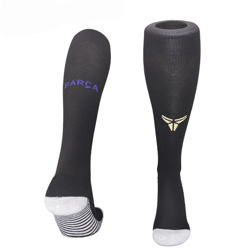 Chaussettes extérieures Barcelone Le 12 -ème Maillot, motif sportif bleu et rouge, confortables pour le football.