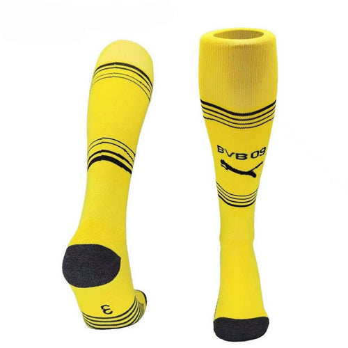 Chaussettes Dortmund Domicile Le 12 -ème Maillot, bleu avec logo du Borussia, confortables et adaptées pour supporter l'équipe.