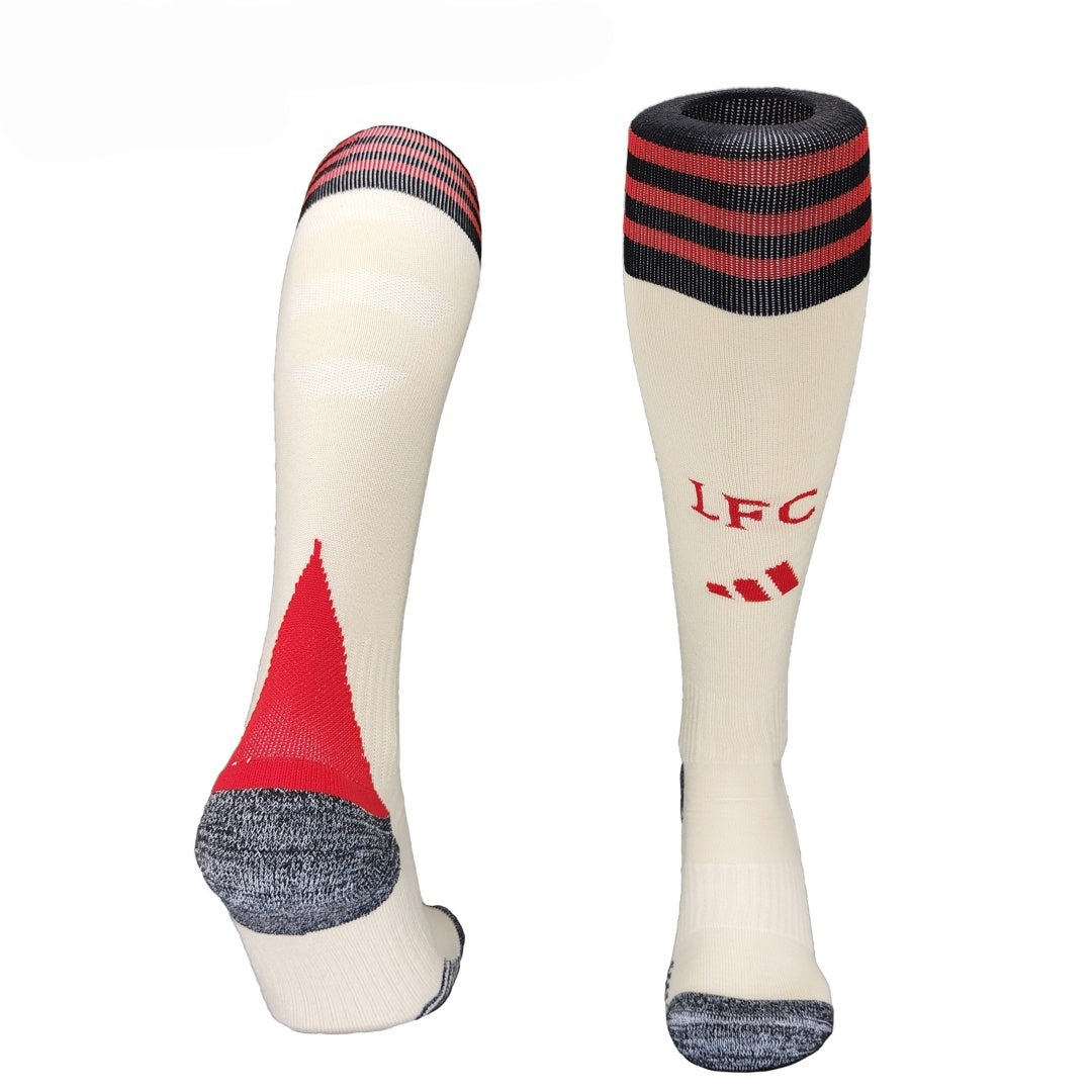 Chaussettes Liverpool Extérieur de Le 12 -ème Maillot, noir avec logo, pour supporter de football.