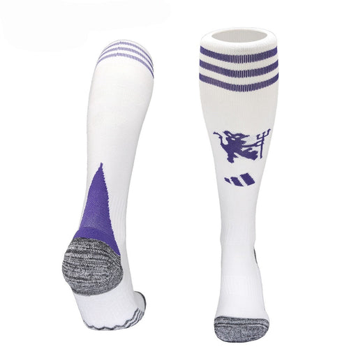 Chaussettes Manchester United Extérieur de la marque Le 12 -ème Maillot, avec logo et design sportif visible.