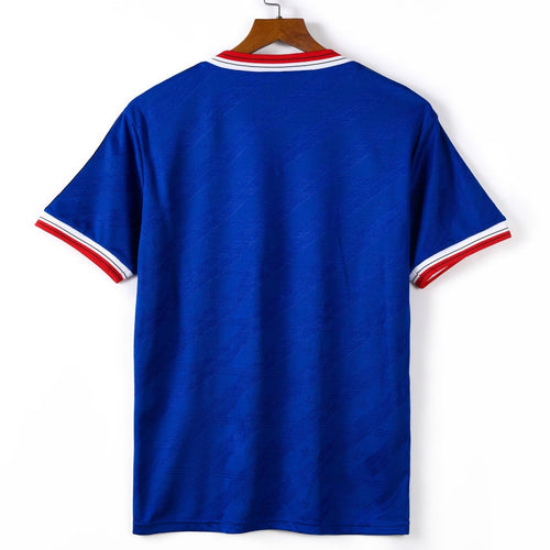 Maillot Manchester United rétro 1986-1988, troisième maillot vintage de Le 12 -ème Maillot, vue de face aux couleurs originales.