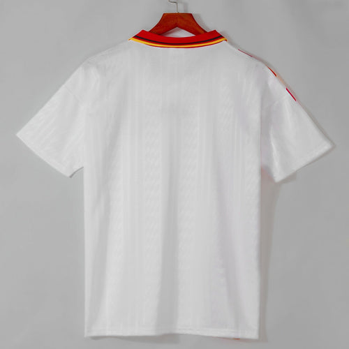 Maillot extérieur Espagne 1994 Le 12, maillot de football rétro avec logo officiel, vue de face sur fond blanc.
