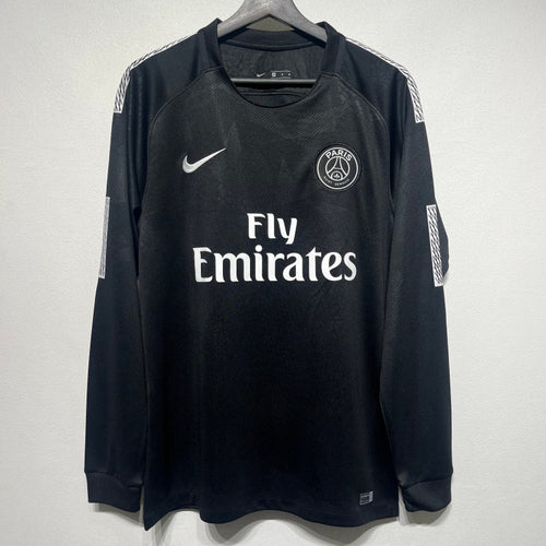 Maillot rétro PSG 2017-2018 à manches longues, version third, de la marque Le 12 -ème Maillot, vue de face.