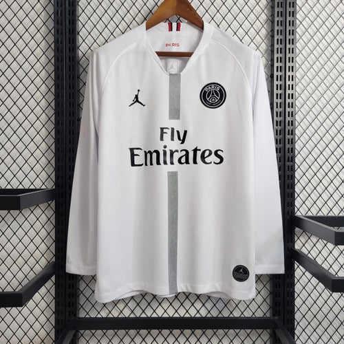 Maillot extérieur rétro PSG 2018-2019 à manches longues, marque Le 12 -ème Maillot, vue de face.