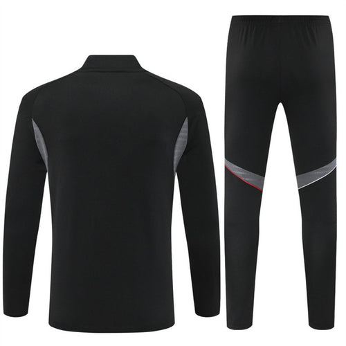 Ensemble de football Ajax noir pour enfants 25/26 ans, par Le 12 -ème Maillot, comprenant maillot et short.