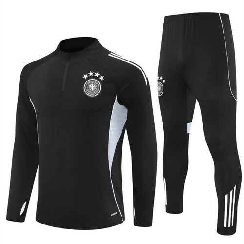 Ensemble Allemagne noir pour enfants, modèle 25/26, de la marque Le 12 -ème Maillot, costume sportif pour jeunes.