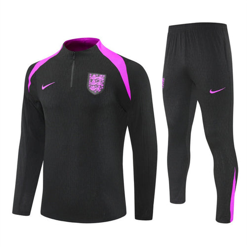 Ensemble de football Allemagne et Angleterre 25/26, maillot noir Le 12 -ème Maillot, vue de face.