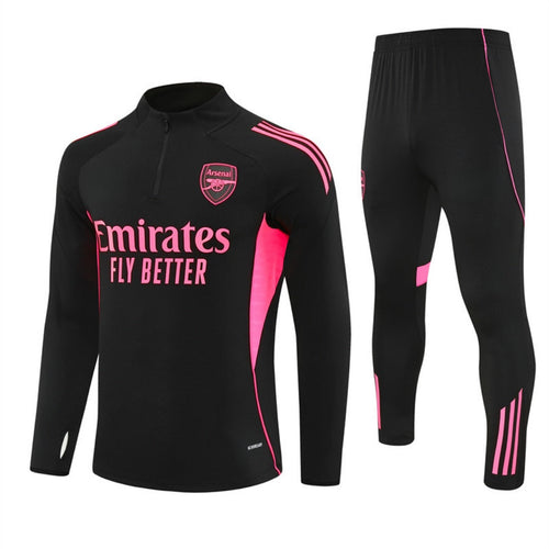 Ensemble Arsenal noir 25/26 de Le 12 -ème Maillot, maillot et shorts assortis pour supporter.