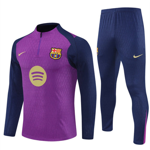 Ensemble de football violet Barcelone 25/26 ans de la marque Le 12 -ème Maillot, veste et short assortis.