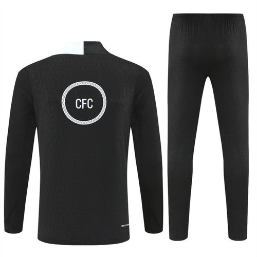Ensemble Chelsea noir pour enfant 25/26, marque Le 12 -ème Maillot, vêtements de sport confortables et élégants