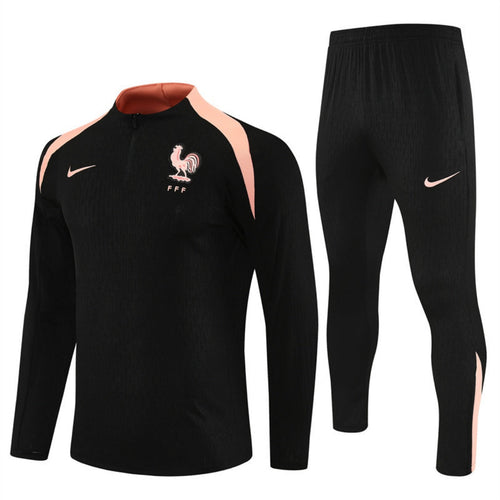 Ensemble pour enfant France noir, marque Le 12 -ème Maillot, vêtement sport pour 25/26 ans, tissu confortable et ajusté.