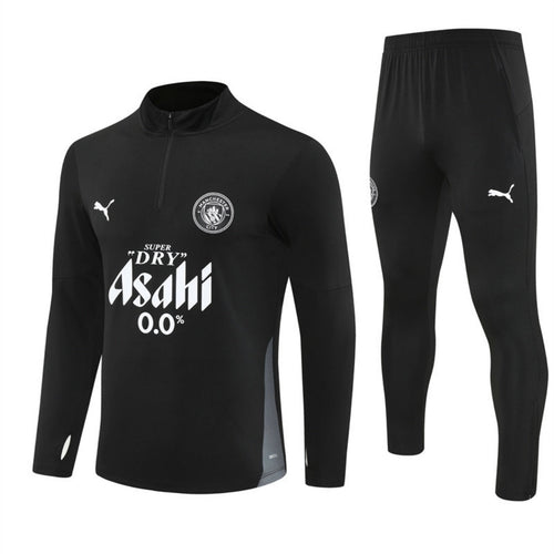 Ensemble Manchester City noir pour 25/26 ans, costume de sport signé Le 12 -ème Maillot, veste et pantalon.