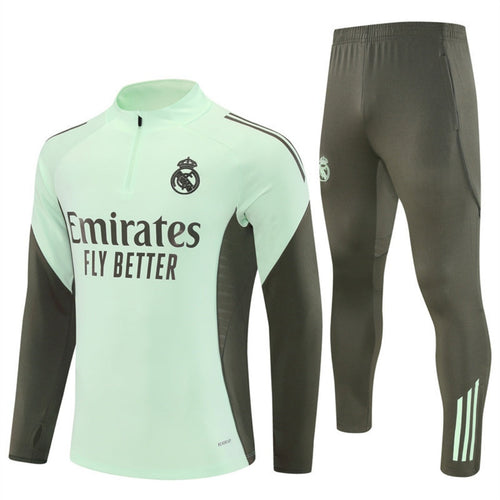 Ensemble Real Madrid vert 25/26 pour enfant, jersey et short de la marque Le 12 -ème Maillot, vêtements de football pour jeunes